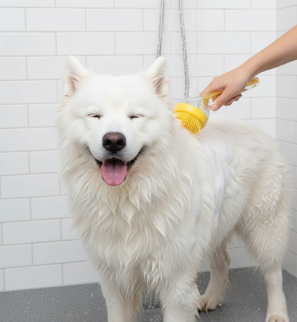 2-in-1 Pet Bath & Grooming Brush